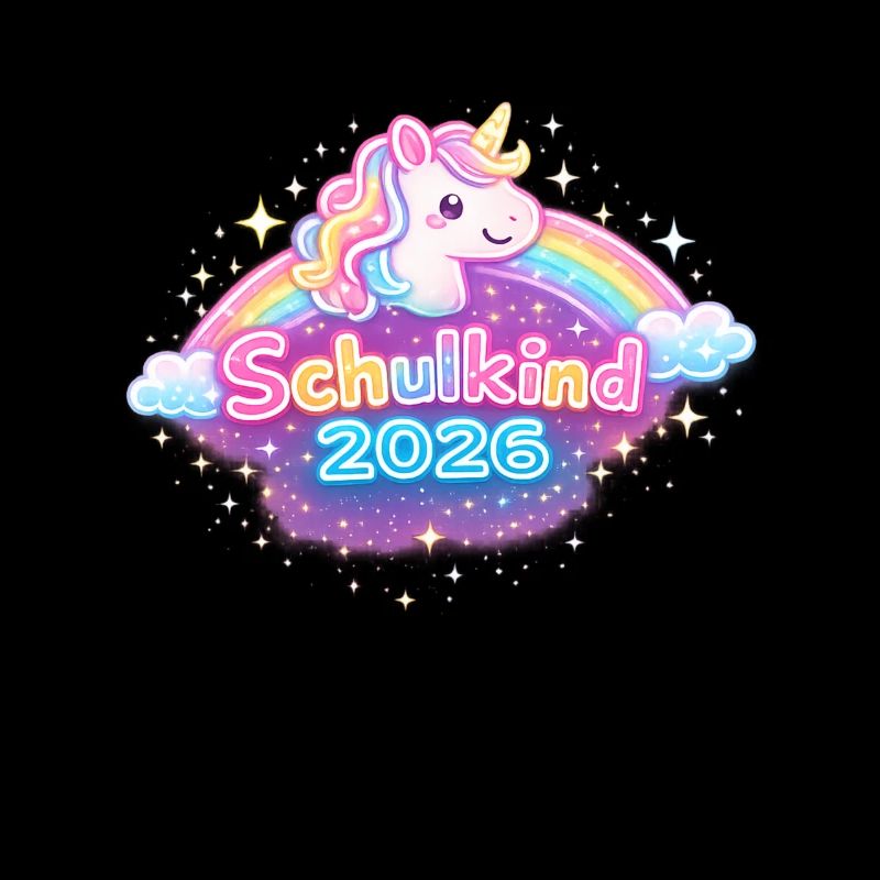 Schulkind 2026 Einhorn Einschulung