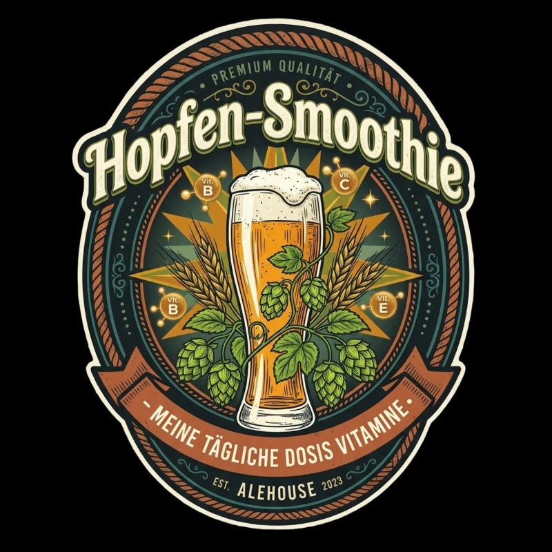 Label de smoothies houblon