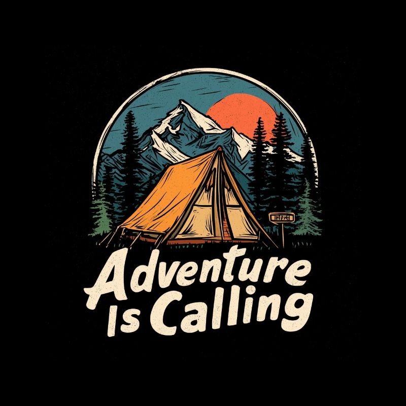 Camping Abenteuer Spruch Adventure Is Calling Camp