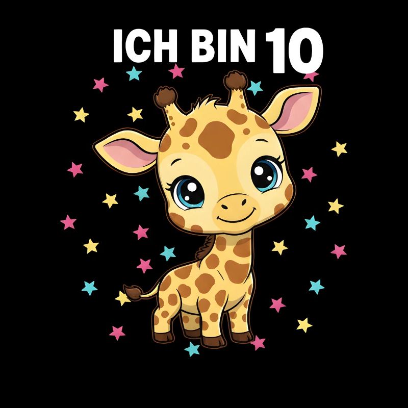 Ich bin 10 - Süßes Giraffe zum 10. Geburtstag