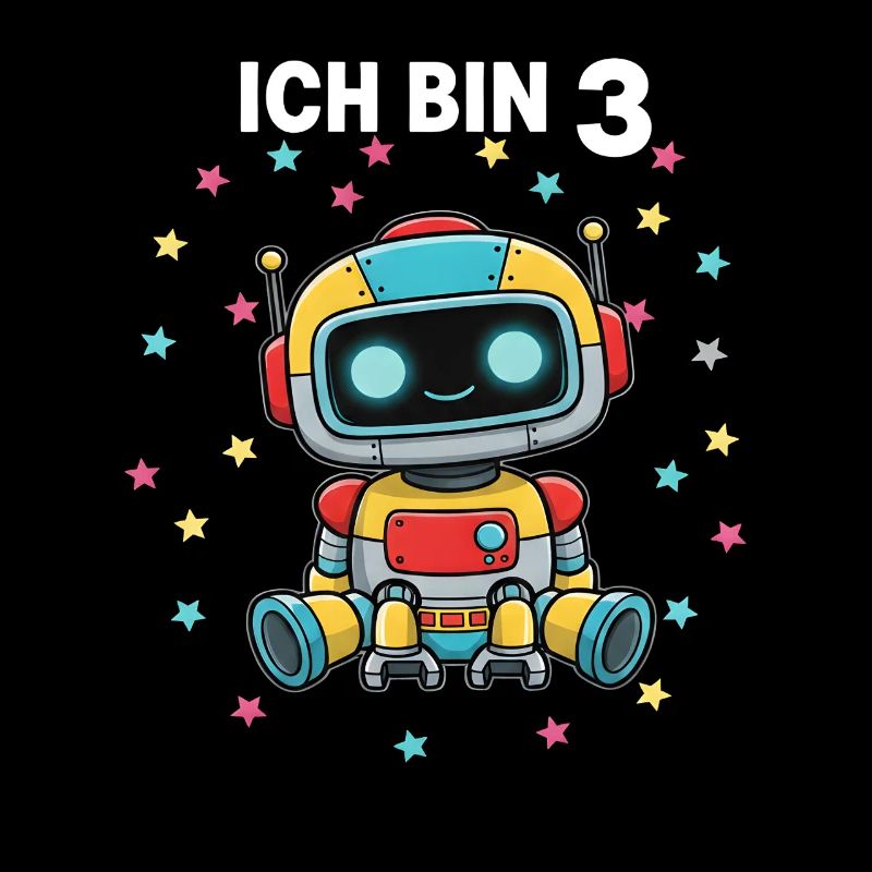 Ich bin 3 - Süßes Roboter zum 3. Geburtstag