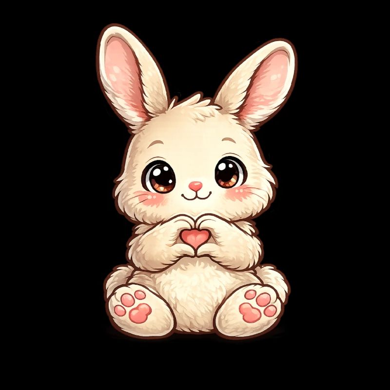 Herzchen Häschen Illustration