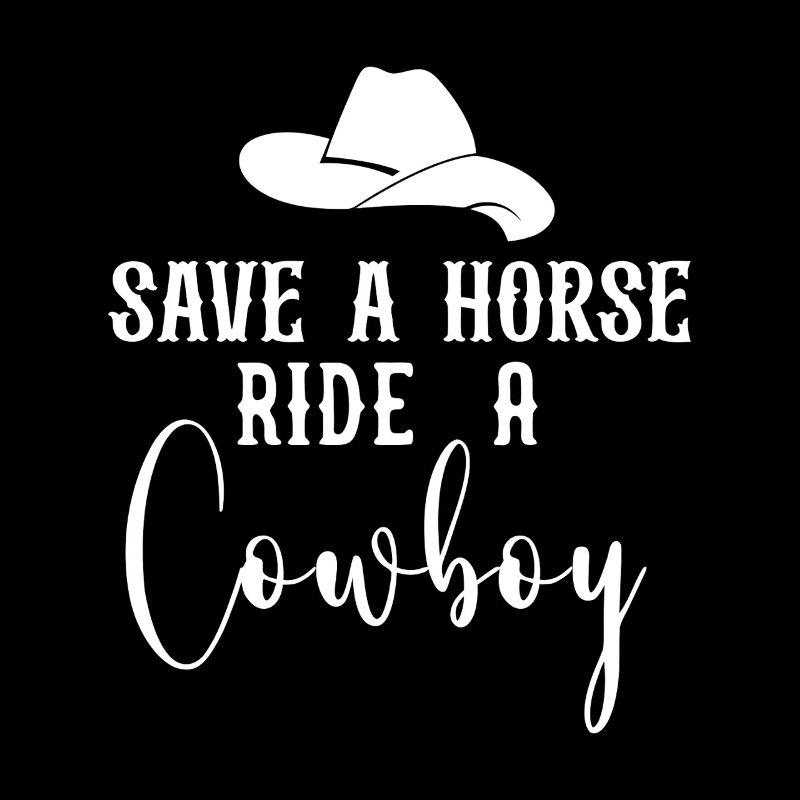 Rette einen Pferderitt auf einem Cowboy