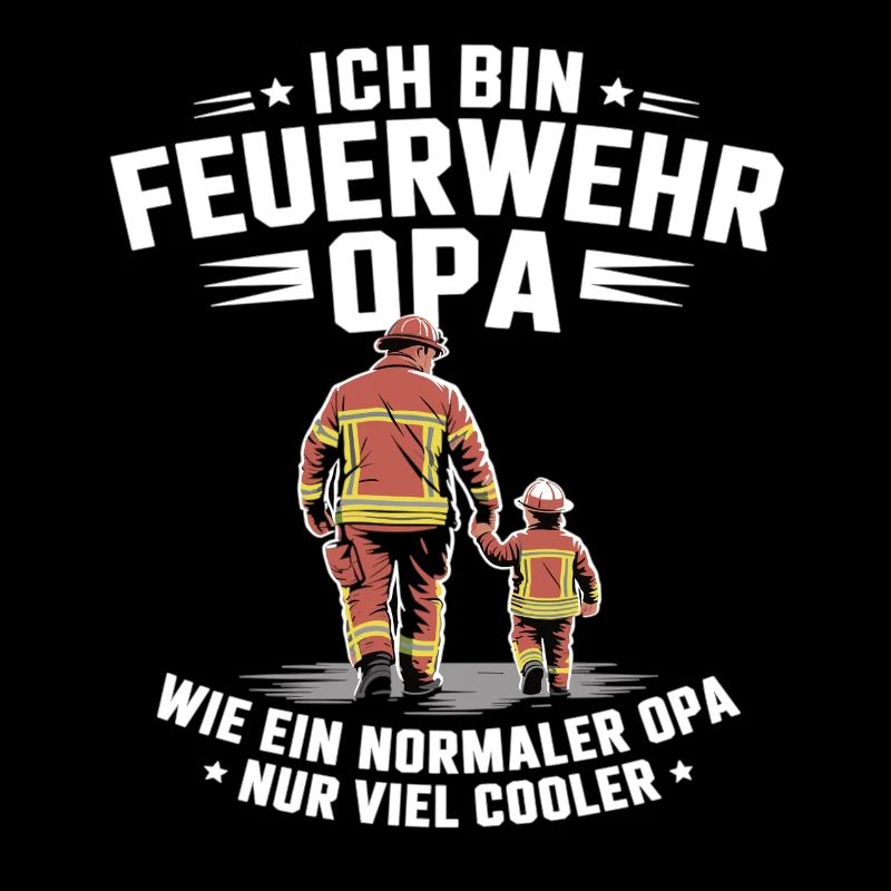 Feuerwehr Opa Cooler Feuerwehrmann
