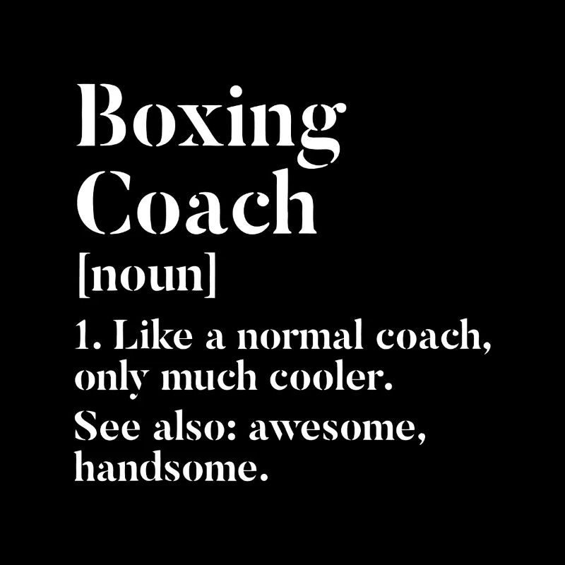 Boxing Coach Bold Print