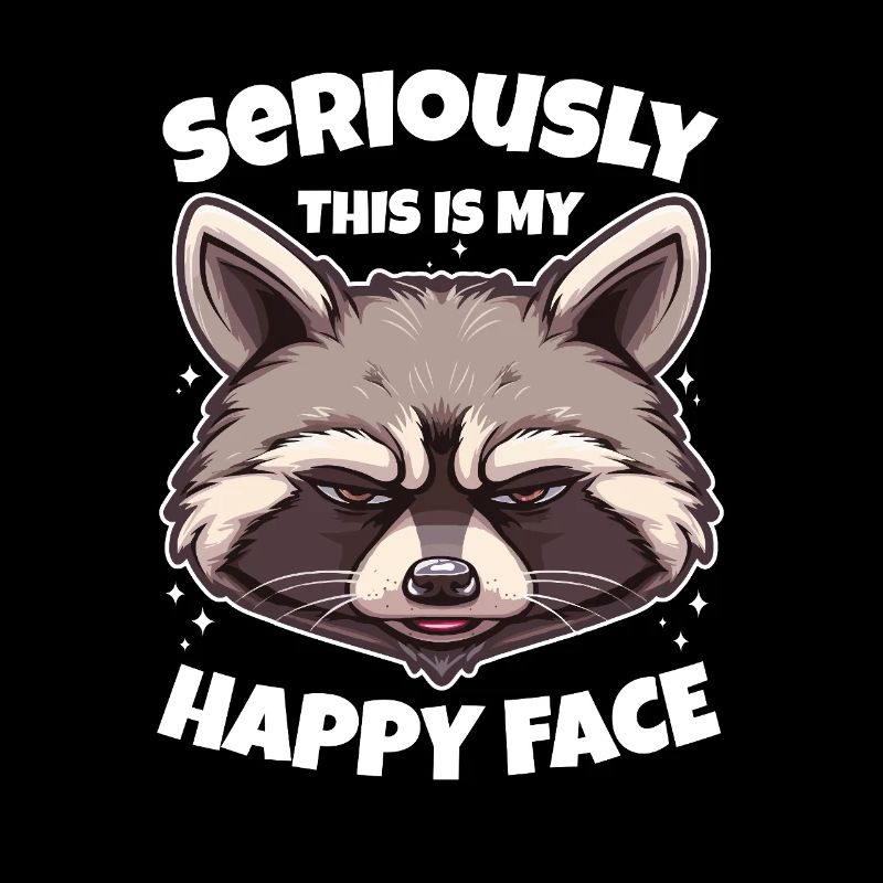 Raton laveur, c’est mon visage heureux, drôle