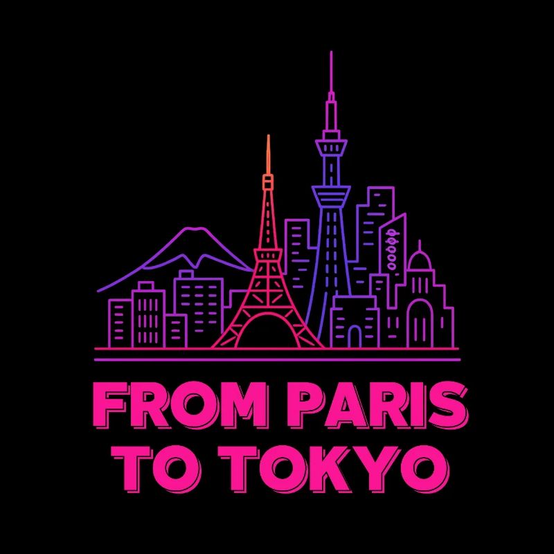 De Paris à Tokyo Neon Skyline