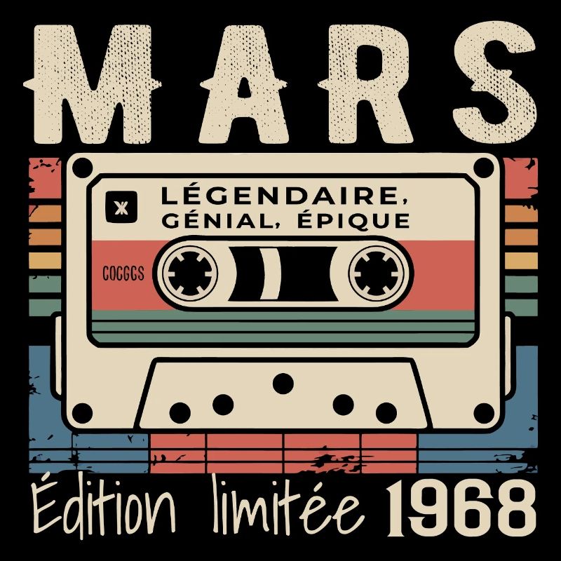 Anniversaire 1968 Mars 1968 né en Mars 1968