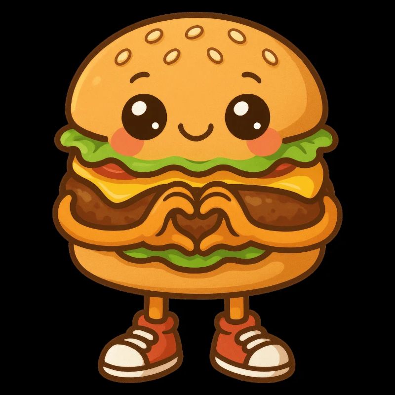Kawaii Hamburger Herzchenfreund