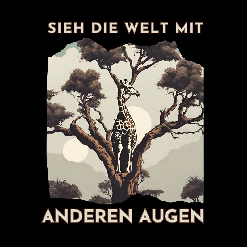 Giraffenblick im Baumdschungel