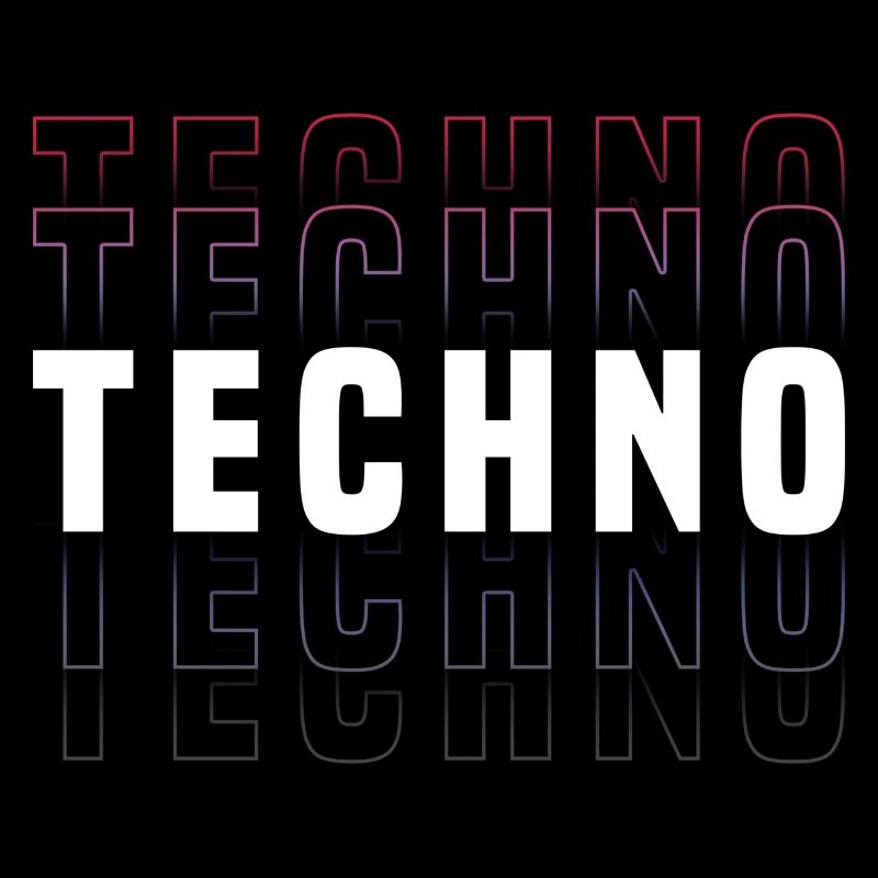 Futuristisches Techno-Design mit Neonfarben