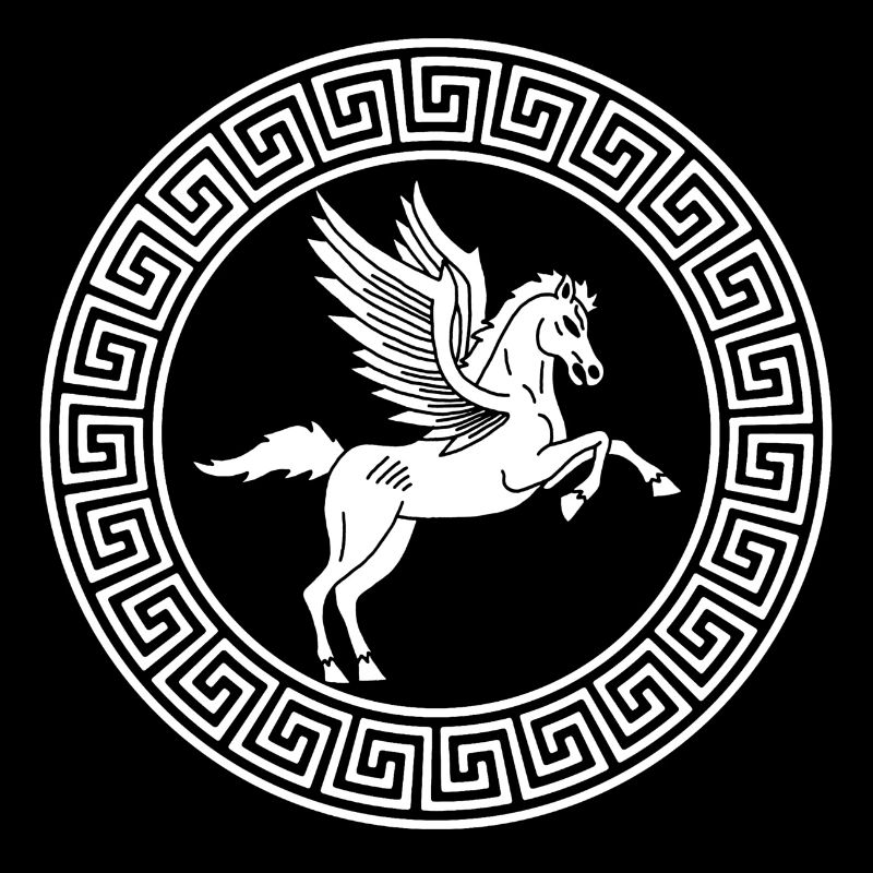 Symbole du cheval Pégase blanc