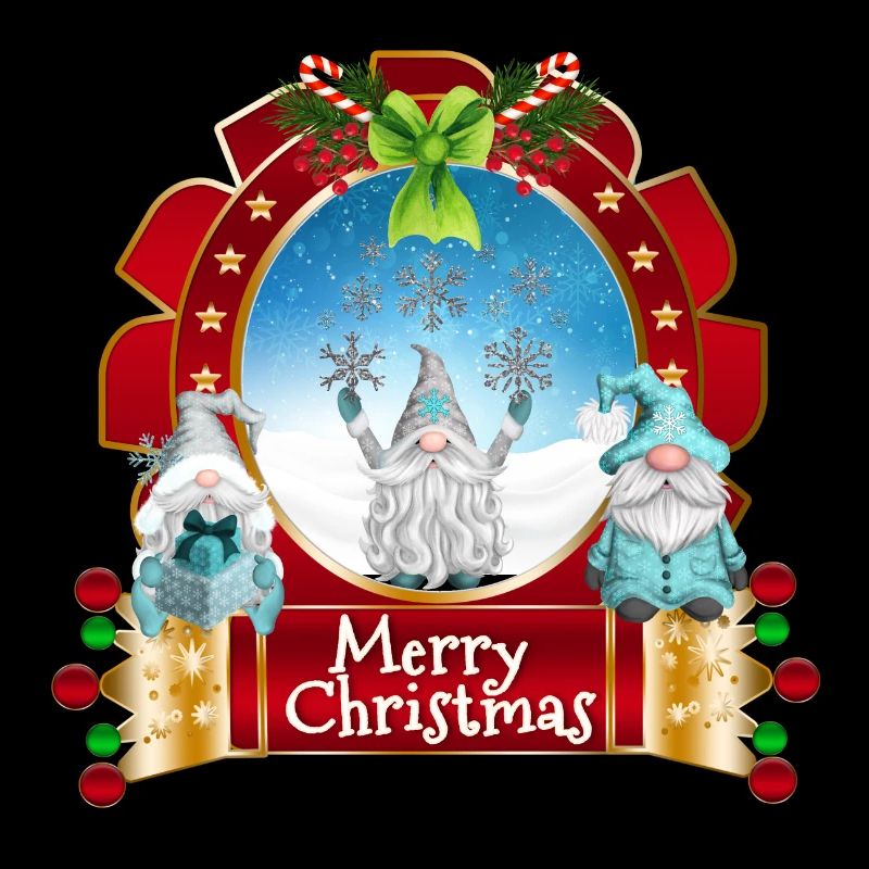 Joyeux Noël Gnome Trio Snowframe