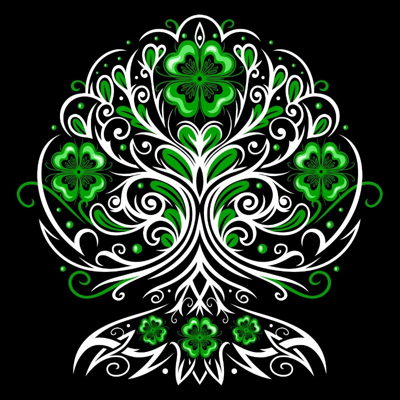 Arbre de vie de la Saint-Patrick avec des trèfles