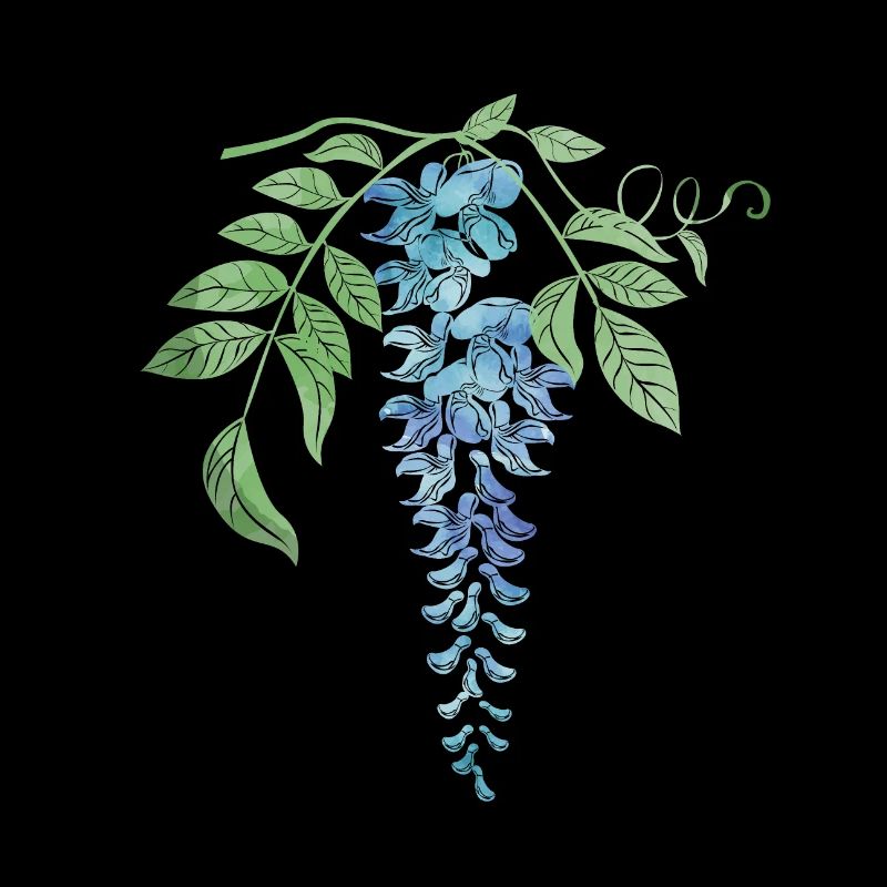 Illustration de glycine bleue sauvage