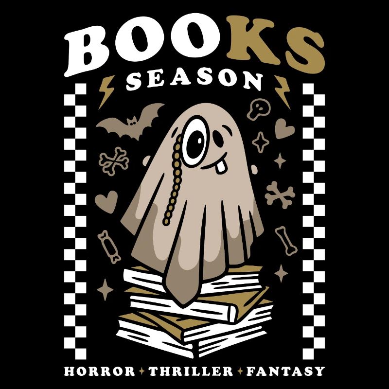 Saison des livres effrayants – Halloween Cute Ghost