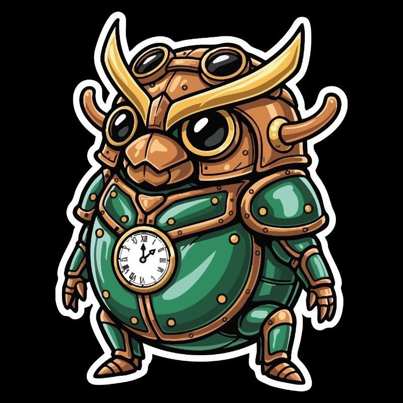 Watchmaker Scarab Steampunk Emerald Armor