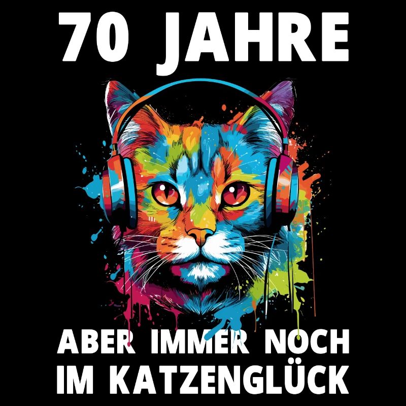 Katze 70 Geburtstag Kater Katzen Spruch