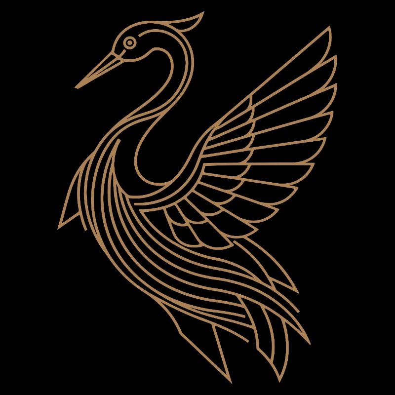 Art déco - Héron