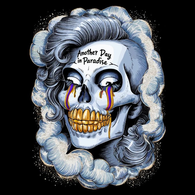 Another Day in Paradise - Skeletal Skull