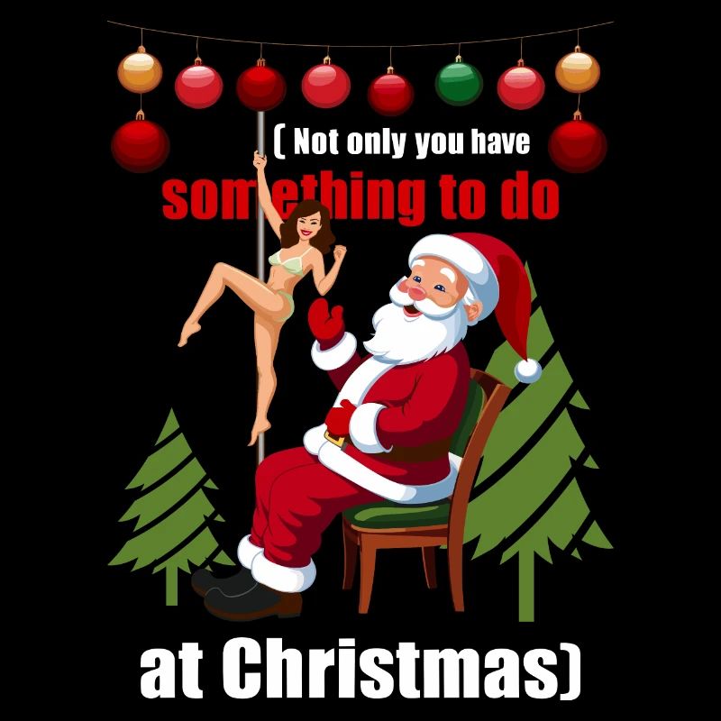 Père Noël dans le club de strip-tease