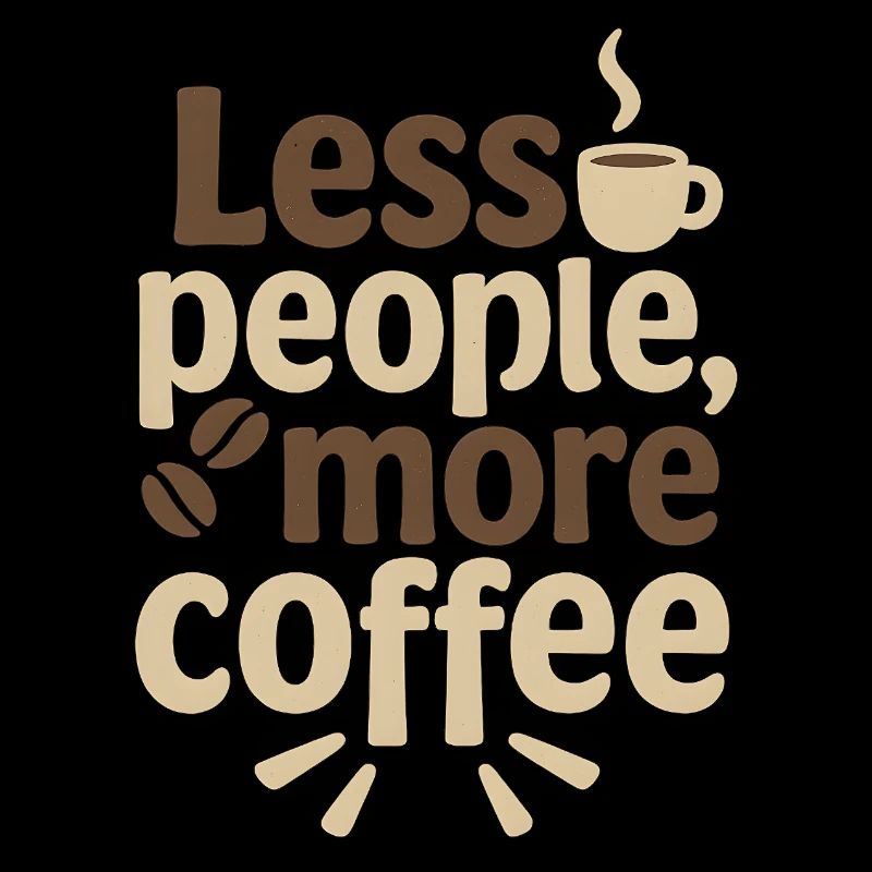 Minimalistische Kaffee-Sprichwort-Illustration