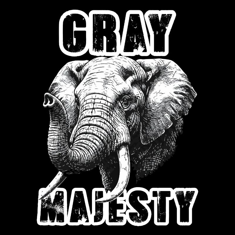 Elephant Gray Majesty Power