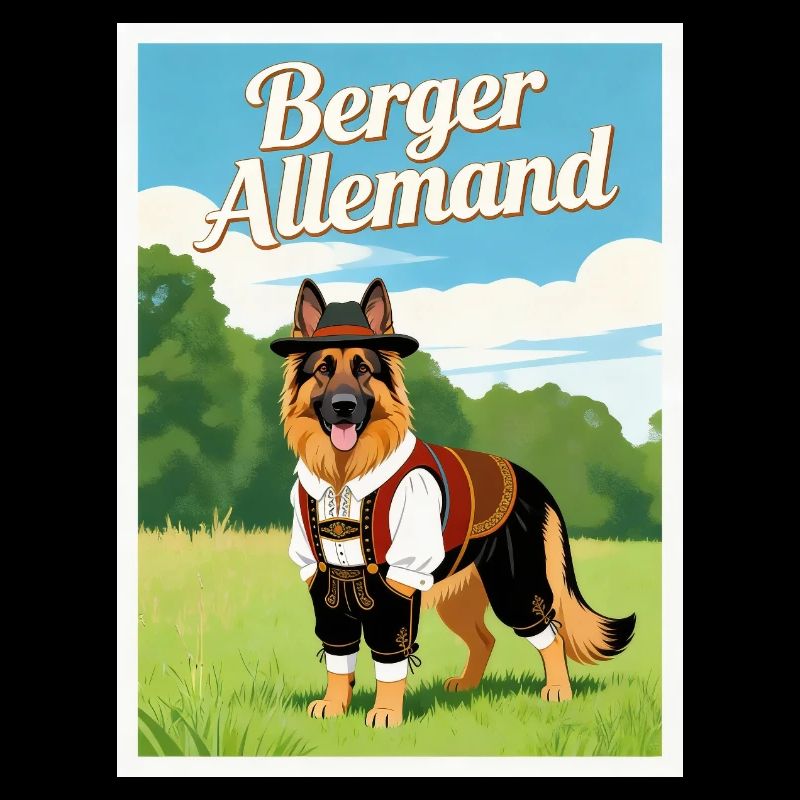 Deutscher Schäferhund in bayerischer Tracht