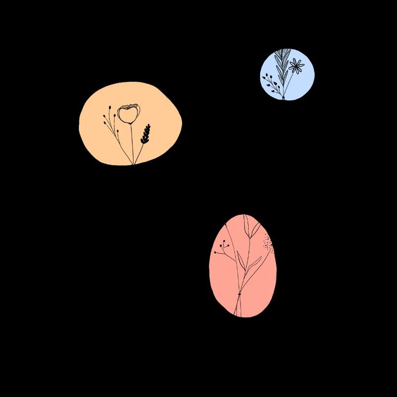 Fleurs pastelées Dessin délicat au trait