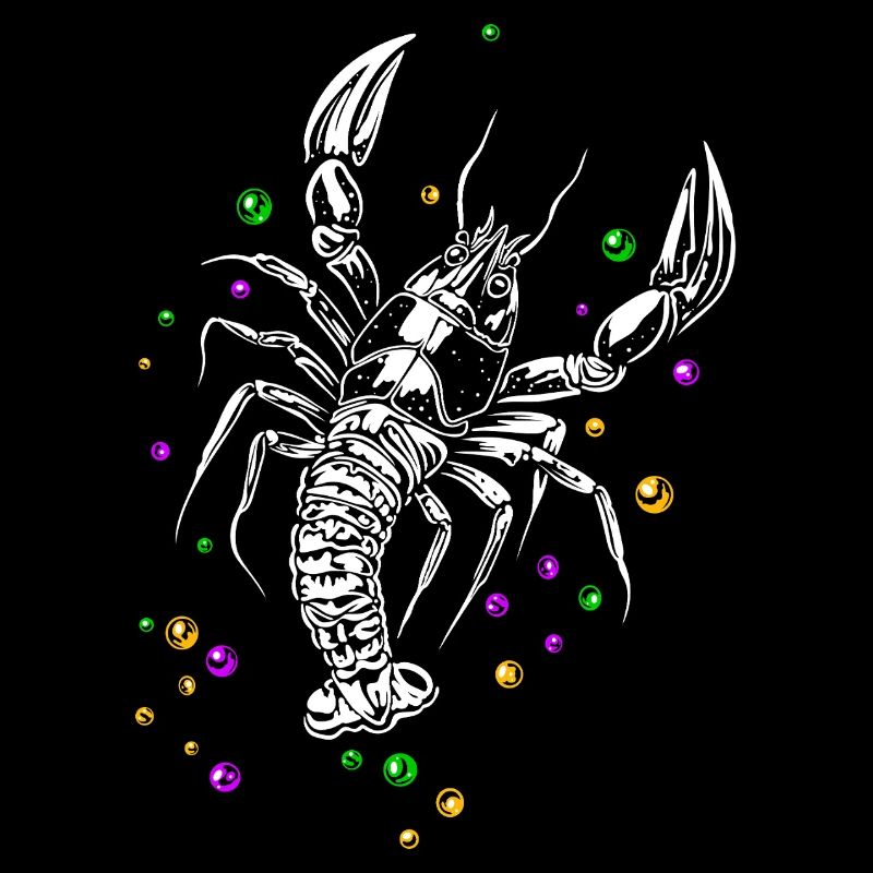 Mardi Gras HummerLanguste mit Beads