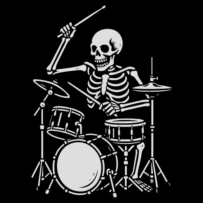 Batteur squelette sur scène