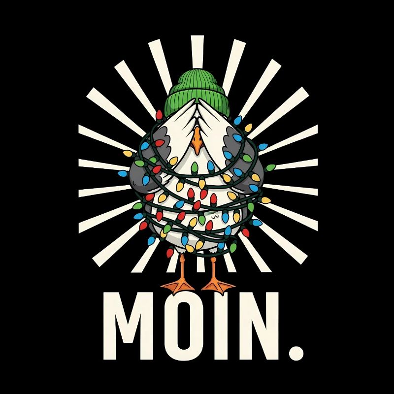 Möwe Weihnachtsmann Lichterkette Weihnachten 