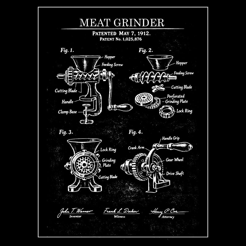 Schéma de plan du broyeur à viande