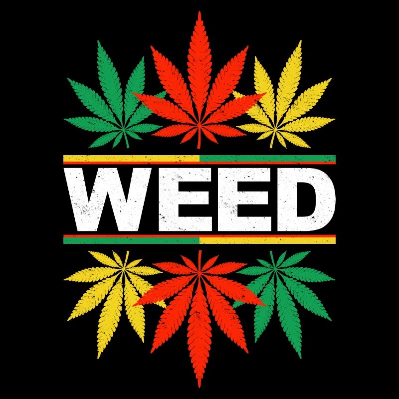 Conception vibrante de motif de feuille de cannabis