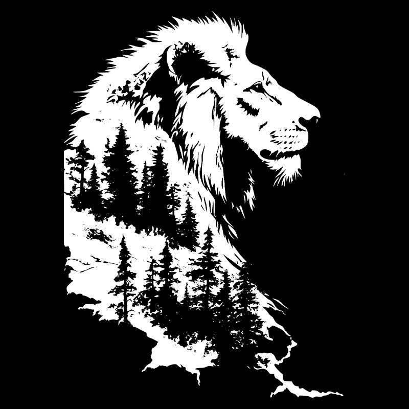 Lion Nature Forest Mountains Lion Head