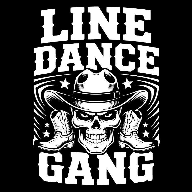 Line Dance Gang Skull Tee