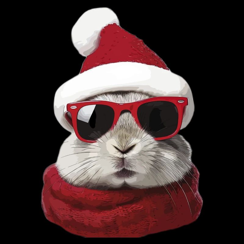 Lapin de Noël Tenue drôle Lapin mignon Lapin