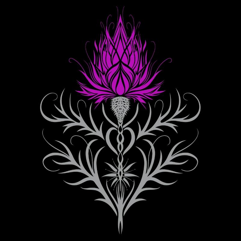 Distel Tattoo Scottish Thistle Botanical Art