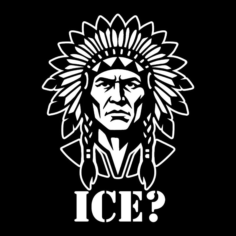 Silhouette des indigenen Häuptlings
