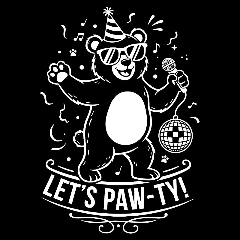 Lets Paw-Ty Funny Party Bear