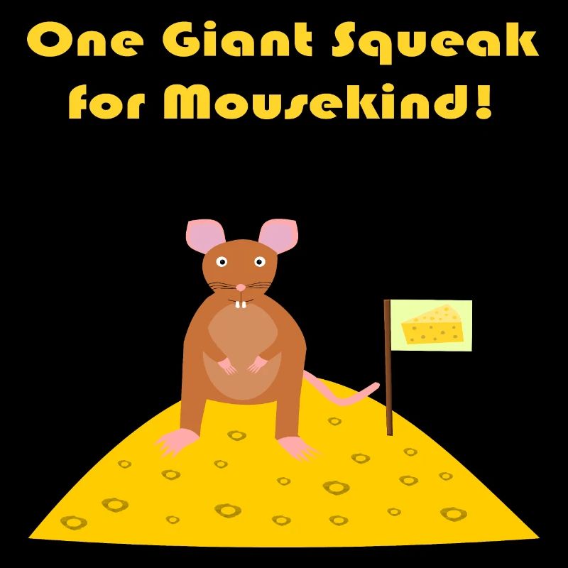 mouse on the moon Funny Sci Fi Fantasy Art