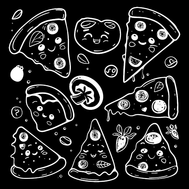 Style de dessin animé de pizza