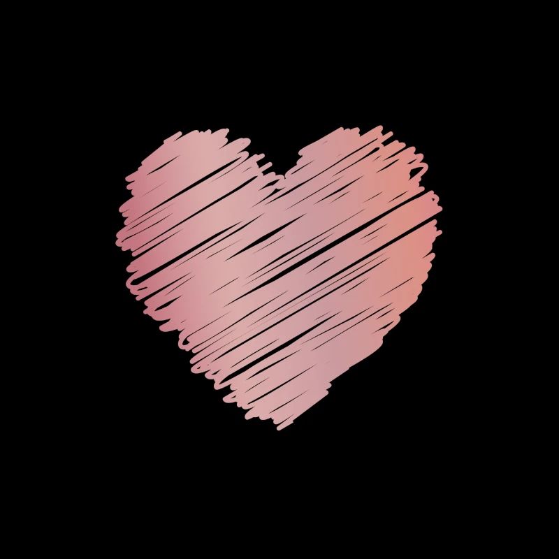Pinkes Herz Kritzeloptik – Romantik Motiv
