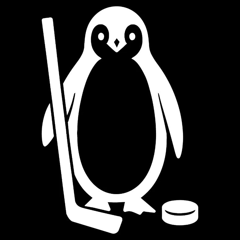 Minimalistischer Pinguin Eishockeyspieler 