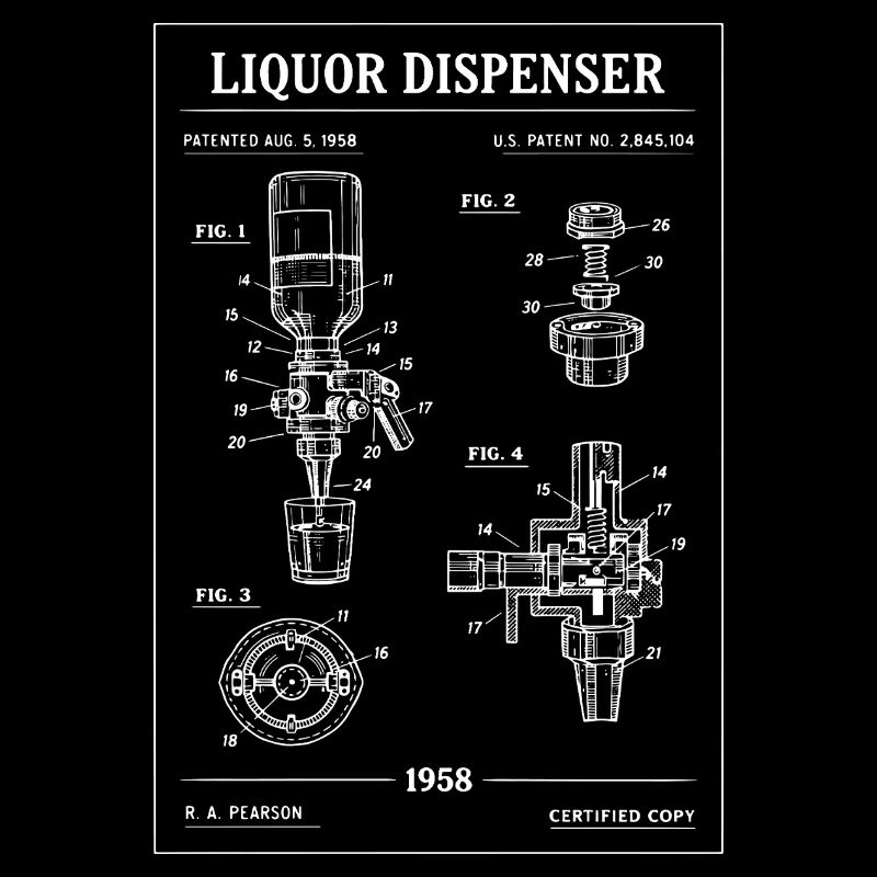 Vintage-Blueprint-Schnapsspender