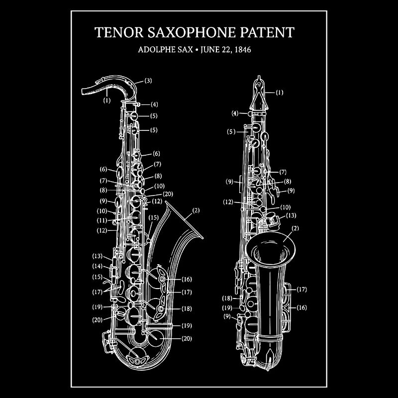 Plan de brevet pour saxophone ténor