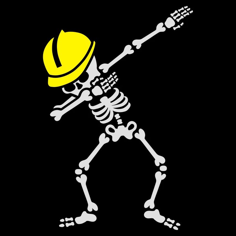 Dab skeleton dabbing construction worker enginer