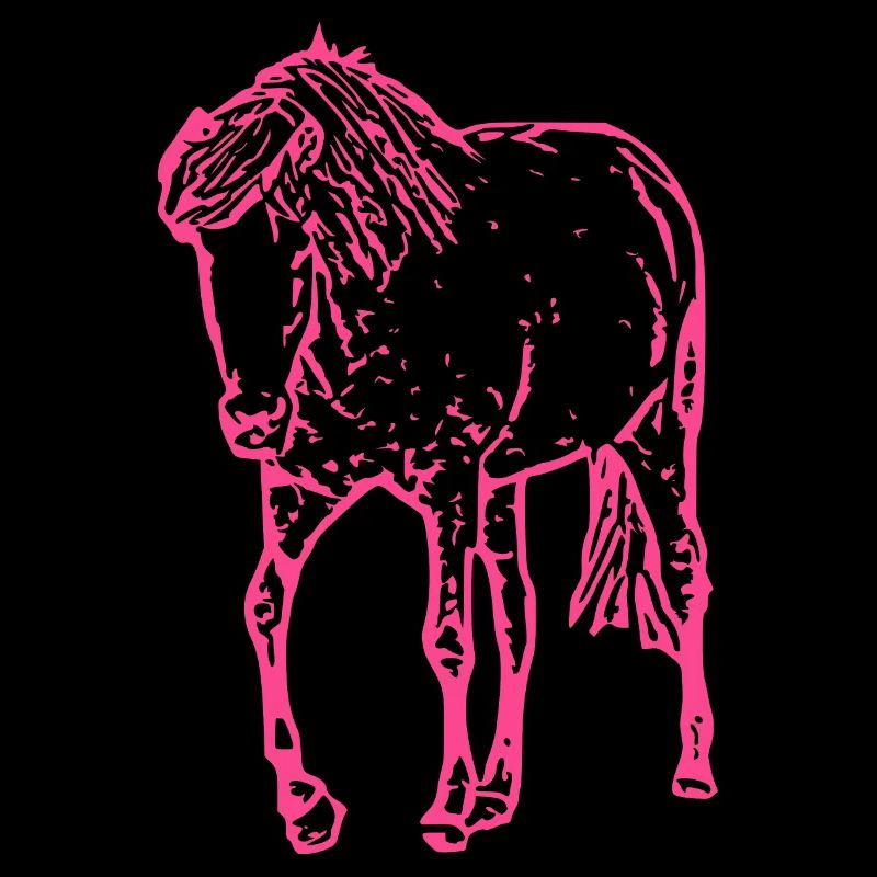 Pferd rosa pink