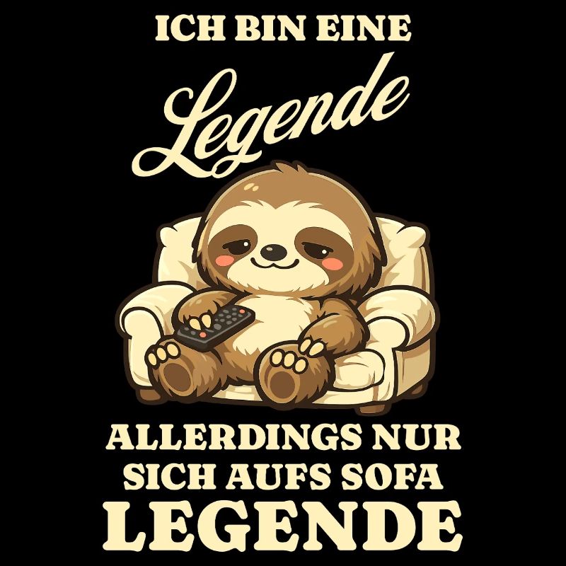 Faultier Serienabend Sofa Spruch Lustig