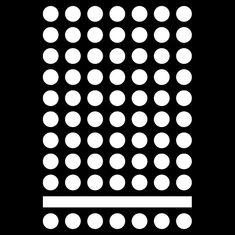 Monochromes Polka-Gitter-Tee